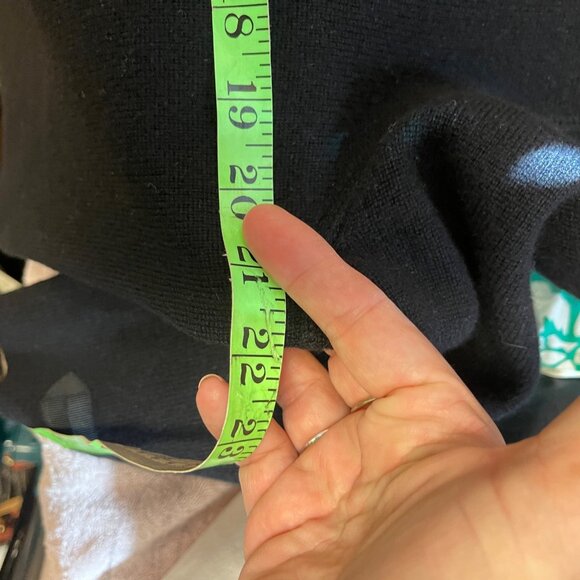 Neiman Marcus Cashmere Jacket Knitted Full Zip Black Stand Collar Long Sleeve L - Picture 5 of 6